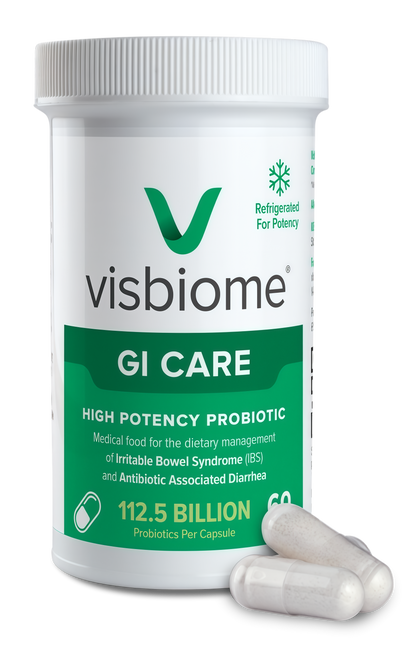 Visbiome® GI Care - High Potency Probiotic - 112.5 Billion CFU Live Probiotics, Original De Simone Formulation, Made in USA, 60 Capsules.