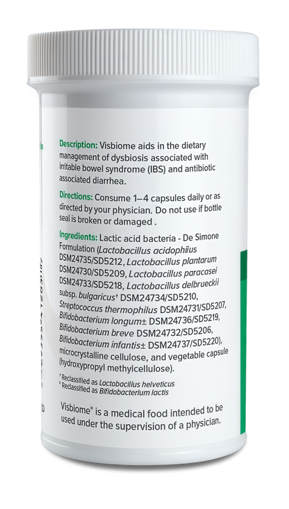 Visbiome® GI Care - High Potency Probiotic - 112.5 Billion CFU Live Probiotics, Original De Simone Formulation, Made in USA, 60 Capsules.
